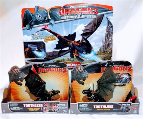 DreamWorks Toothless Giant Fire Breathing Dragon & 2 Toothless Power ...