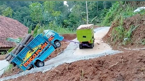 Truk Terguling Di Tanjakan Truk Oleng Rc Dum Truck Hino Rc Truck