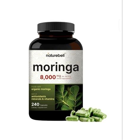 Moringa Oleifera 8000mg Per Serving 240 Capsules Made With Organic