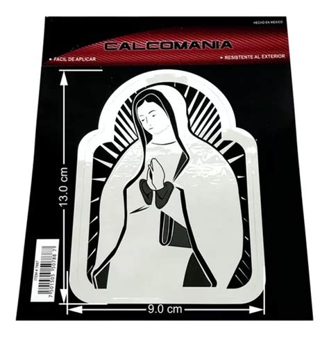 Calcomania Sticker Virgen Vinil Metalico Para Autos En Venta En