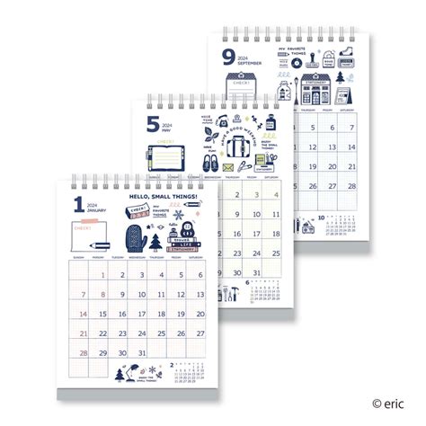 Shinnippon X Eric Desktop Calendar 2024 Yoseka Stationery