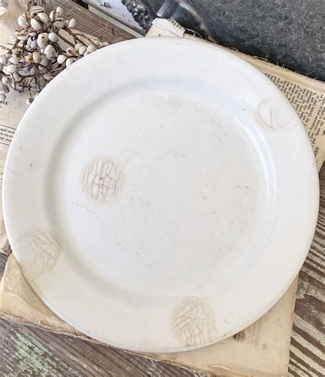 Antique White Ironstone Plate Johnson Brothers English Ironstone