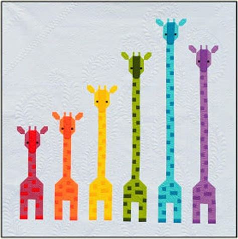 Giraffes In A Row Pattern By Lorna Mcmahon For Sew Fresh Quilts In