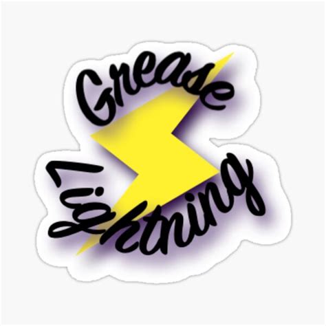 Grease Lightning Sticker For Sale By Strawberrysugar Redbubble