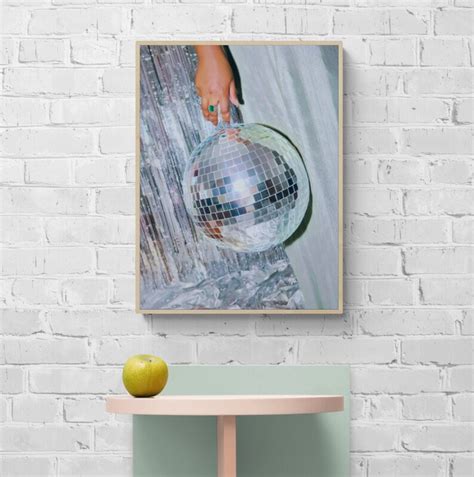 Disco Ball Print Disco Ball Poster Digital Download Wall Art