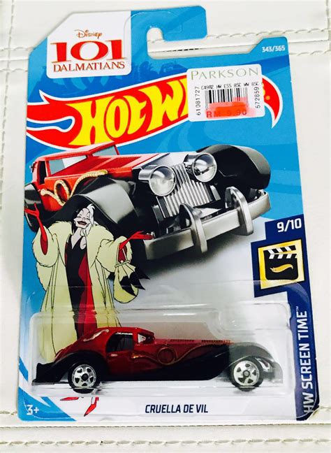 Hot Wheels Disney Dalmatians Cruella De Vil Hobbies Toys Toys Games On Carousell