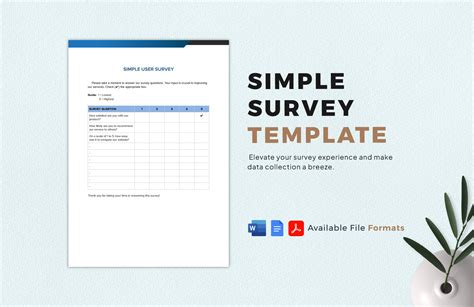 Simple Survey Template in Word, PDF, Google Docs - Download | Template.net 