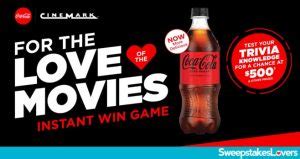 Cinemark Movie Rewards Trivia Instant Win Game 2021