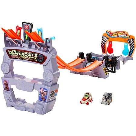 Hot Wheels Star Wars RacerVerse Grogu S Great Race Track Set Free Shipping