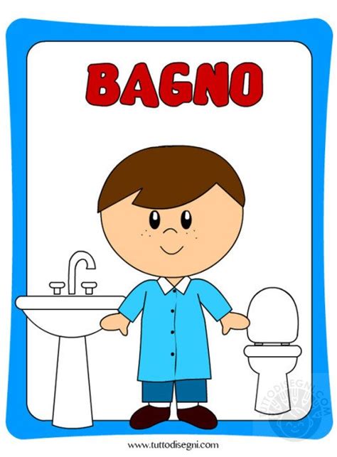 Cartellone Per La Porta Del Bagno Bambini TuttoDisegni