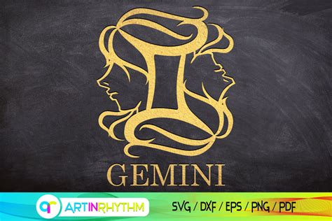 Birthday Gemini Zodiac Sign Svg File Zodiac Sublimation Astrology Star