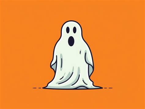 Premium AI Image | a drawing of a ghost with a mouth drawn on it