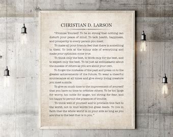 Promise Yourself Christian D. Larson Everyday Reminder Wall - Etsy