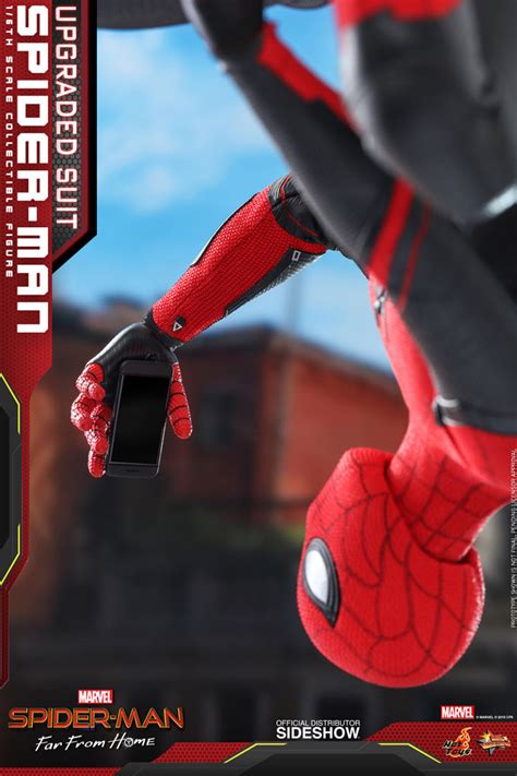 HOT TOYS 1 6 SPIDER MAN FAR FROM HOME SPIDER MAN UPGRADED SUIT 29 CM MMSANIME Figuras De
