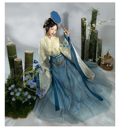 Chinese Traditional Han Clothing Embroidery Hanfu Set - Fashion Hanfu