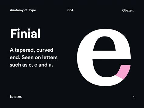 Anatomy of Type - Finial by bazen.talks on Dribbble