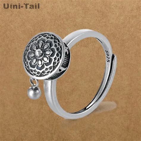 Uini Anillo De Plata Tibetana 925 Con Seis Caracteres Anillo De Mantra