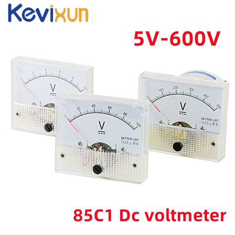 85c1 Analogue Dc Voltage Needle Panel Meter Voltmeter 5v 10v 15v 20v 30v 50v 75v 100v