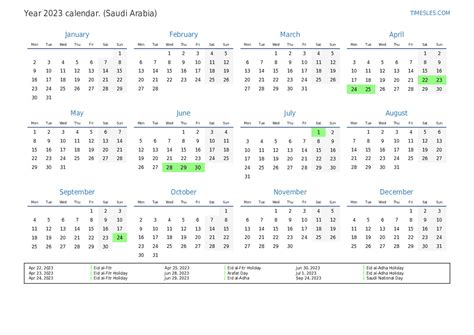 Ramadan 2023 Saudi Arabia Calendar 2023 Best Latest List Of Seaside