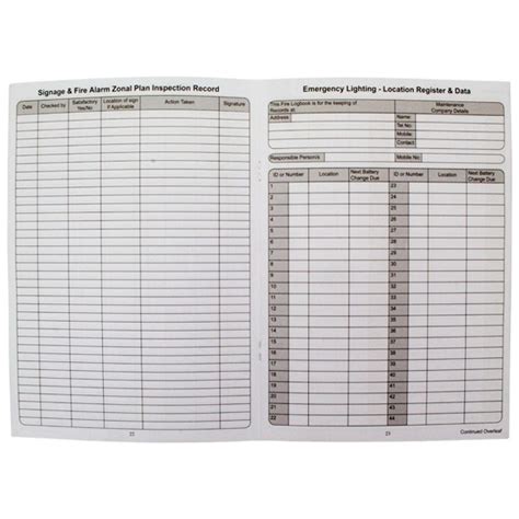 A4 Fire Log Book Record Fire Safety Fire Log Books And Document Storage