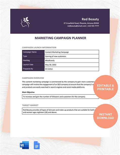 Campaign Template in Word - FREE Download | Template.net