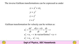 Homework And Exercises Galilean Transformation And, 43% OFF