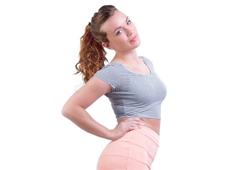 Brunette Female With Natural Curves Stock Image Image Of Lady Model