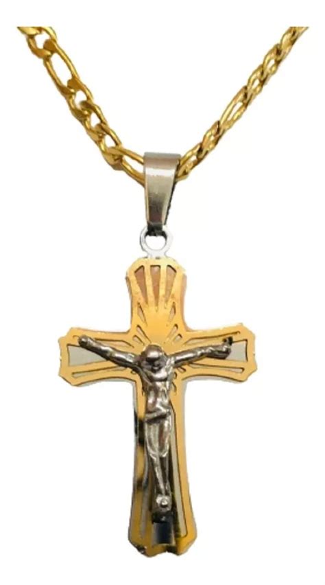 Cadena Y Cristo Oro Laminado 18k 30 Micras Joyería Mebuscar México