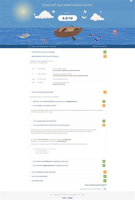 Email Spam Test not getting 10/10 - Support and Discussion - CyberPanel