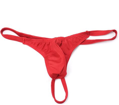 Männer Unterwäsche Mini Bikini G String reizvoll Rot Tanga Unterhose Weich Amazon de Bekleidung