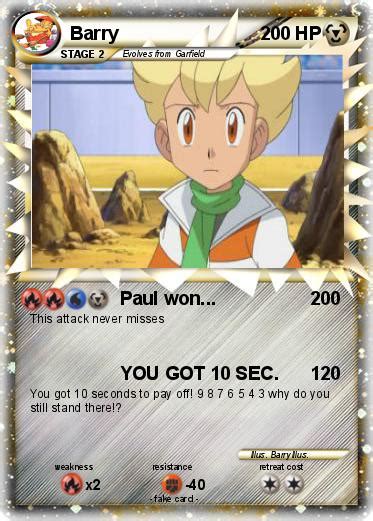 Pokémon Barry 98 98 - Paul won... - My Pokemon Card