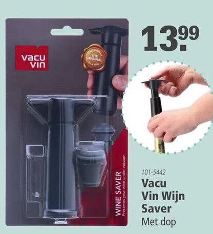 Vacu Vin Wijn Saver Met Dop Aanbieding Bij Marskramer