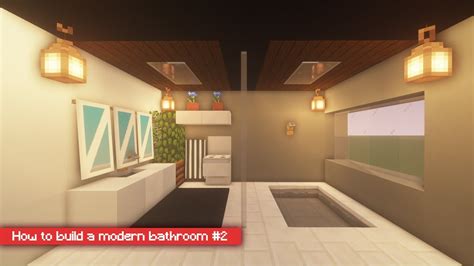 How To Build A Modern Bathroom In Minecraft Youtube