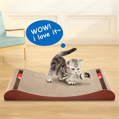 Pefilos 30 Cat Scratcher Cardboard Bed Bone Cat Scratching Pads