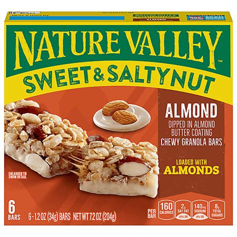 Nature Valley Granola Bars Chewy Almond Sweet And Salty Nut 6 Ea