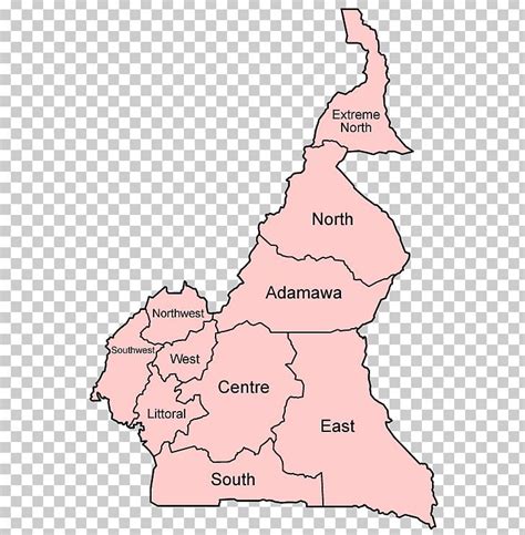 Regions Of Cameroon Northwest Region Southwest Region Map Atlas Of Cameroon PNG, Clipart ...