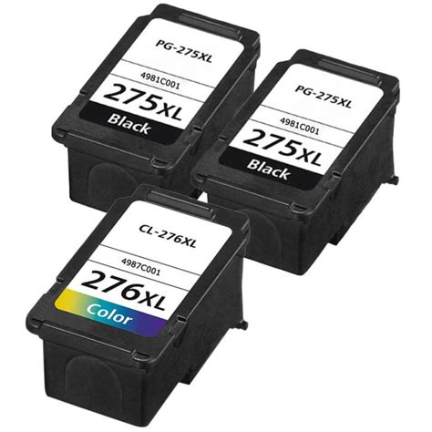 Canon Printer Ink 275 276 Xl Cartridges 3 Pack 55 47