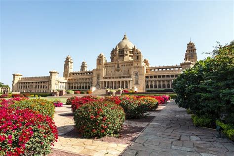 Facade Of The Umaid Bhawan Palace In Jodhpur Rajasthan India Asia