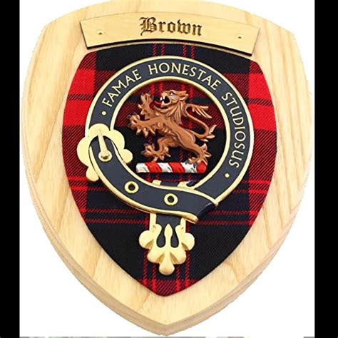 Brown Clan Crest Plaque Clan Plaque Scottish Clans