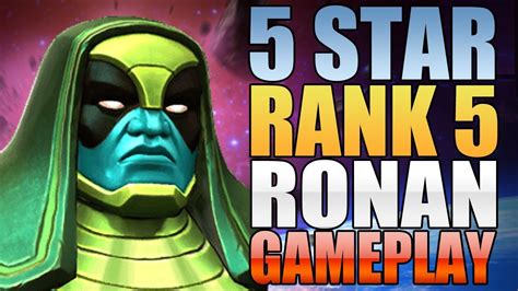 5 Star Rank 5 Ronan Gameplay Marvel Contest Of Champions Youtube