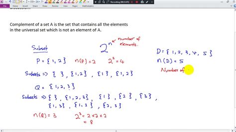 Kssm Form 1 11 2 Venn Diagrams Universal Sets Complement Of A Set And Subsets Youtube