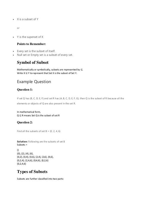 Subsets Definition Types Properties And Example Questions Pdf