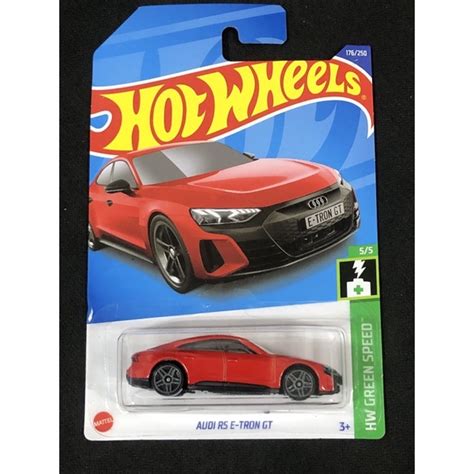 風火輪 hot wheels 奧迪 audi rs e tron gt 電動車 紅色 普卡 蝦皮購物