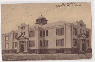 WICHITA FALLS TX HIGH SCHOOL - old postcard - mailed 1921 texas ...