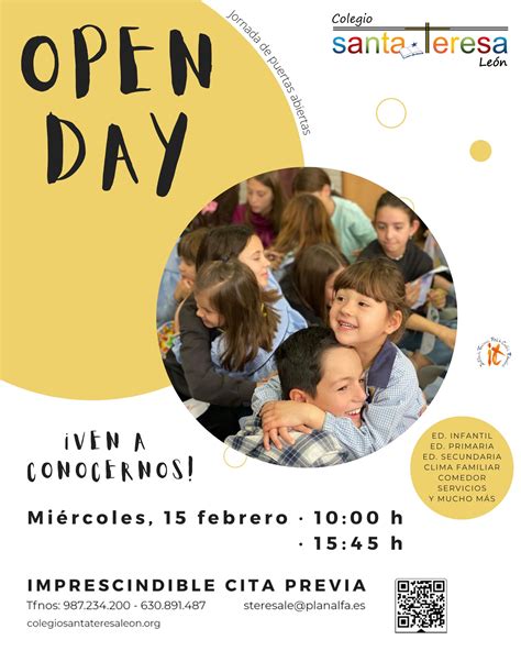 JORNADA DE PUERTAS ABIERTAS 15 DE FEBRERO Colegio Santa Teresa de León