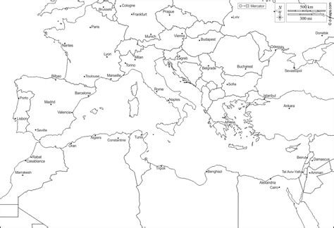 Mediterranean Sea Free Map Free Blank Map Free Outline Map Free Base