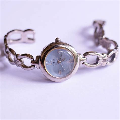 Blue Dial Guess Watch for Ladies | Tiny Minimalist Guess Quartz Watch ...