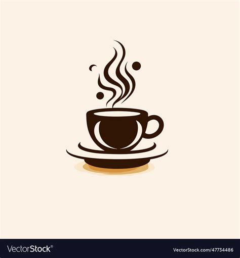 Coffee cup logo design Royalty Free Vector Image