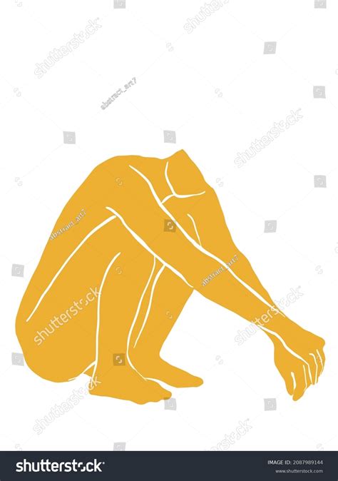 Matisse Style Handdrawn Naked Female Body Stock Vector Royalty Free Shutterstock