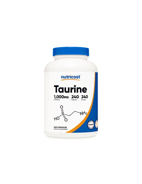 Мускулна функция и издръжливост - Таурин (Taurine), 1000 mg, 240 ...